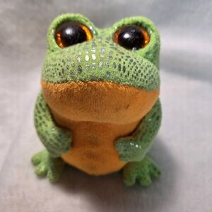 SPECKLES Ty Beanie Boos Frog Green and Orange Plush Toy 2017